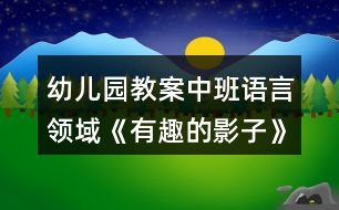 幼兒園教案中班語(yǔ)言領(lǐng)域《有趣的影子》