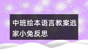 中班繪本語言教案逃家小兔反思