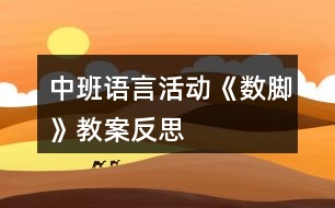 中班語(yǔ)言活動(dòng)《數(shù)腳》教案反思