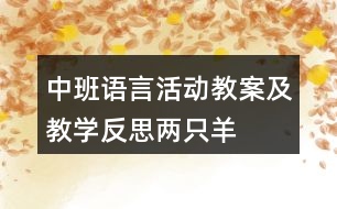 中班語言活動教案及教學(xué)反思兩只羊