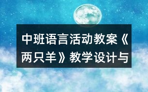 中班語言活動教案《兩只羊》教學設(shè)計與反思