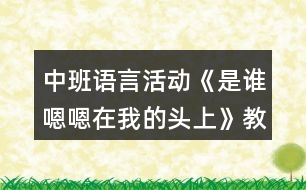 中班語言活動《是誰嗯嗯在我的頭上》教學設計反思