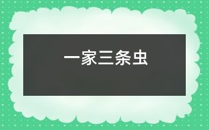 一家三條“蟲”