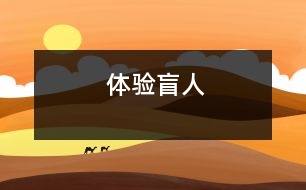 體驗(yàn)盲人