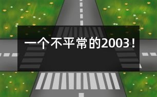 一個不平常的2003！