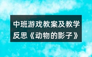 中班游戲教案及教學(xué)反思《動物的影子》