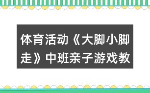 體育活動《大腳小腳走》中班親子游戲教案反思