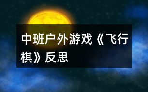 中班戶外游戲《飛行棋》反思