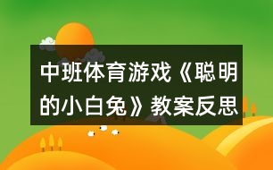 中班體育游戲《聰明的小白兔》教案反思