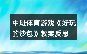 中班體育游戲《好玩的沙包》教案反思