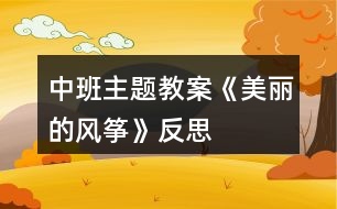 中班主題教案《美麗的風箏》反思