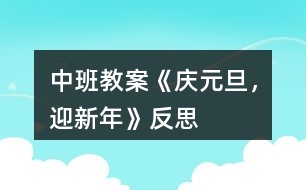 中班教案《“慶元旦，迎新年”》反思