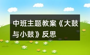 中班主題教案《大鼓與小鼓》反思