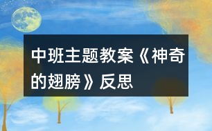 中班主題教案《神奇的翅膀》反思