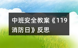 中班安全教案《119消防日》反思