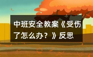 中班安全教案《受傷了怎么辦？》反思