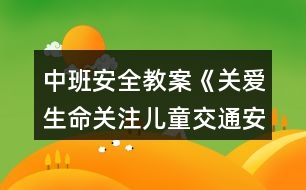 中班安全教案《關愛生命關注兒童交通安全》反思