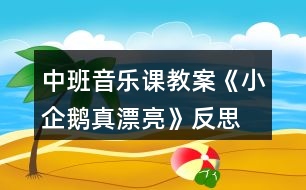 中班音樂課教案《小企鵝真漂亮》反思