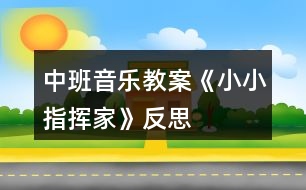 中班音樂教案《小小指揮家》反思