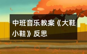 中班音樂教案《大鞋小鞋》反思