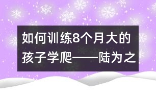 如何訓(xùn)練8個(gè)月大的孩子學(xué)爬――陸為之回答