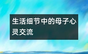 生活細節(jié)中的母子心靈交流