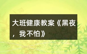 大班健康教案《黑夜，我不怕》