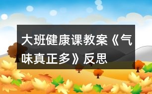 大班健康課教案《氣味真正多》反思