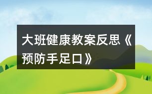 大班健康教案反思《預(yù)防手足口》