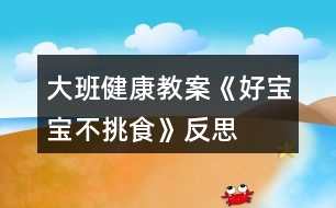 大班健康教案《好寶寶不挑食》反思