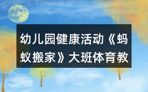 幼兒園健康活動《螞蟻搬家》大班體育教案反思