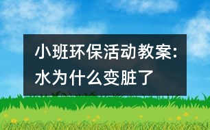 小班環(huán)保活動教案:水為什么變臟了