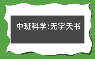 中班科學(xué):無(wú)字天書