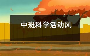 中班科學(xué)活動：風(fēng)