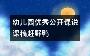 幼兒園優(yōu)秀公開課：說課稿趕野鴨