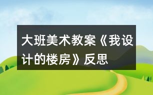 大班美術(shù)教案《我設(shè)計(jì)的樓房》反思