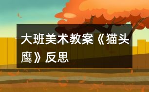 大班美術教案《貓頭鷹》反思