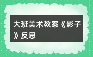 大班美術(shù)教案《影子》反思