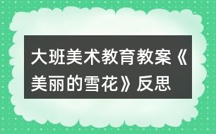 大班美術教育教案《美麗的雪花》反思