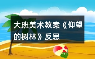 大班美術(shù)教案《仰望的樹(shù)林》反思