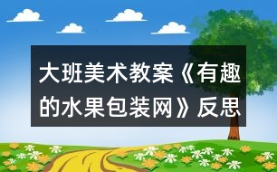 大班美術教案《有趣的水果包裝網》反思