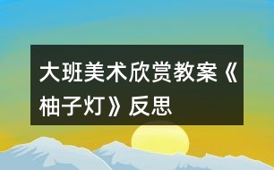 大班美術(shù)欣賞教案《柚子燈》反思