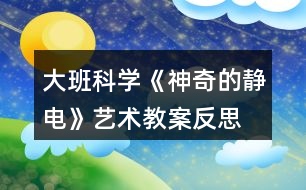 大班科學《神奇的靜電》藝術(shù)教案反思