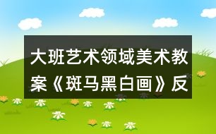 大班藝術(shù)領(lǐng)域美術(shù)教案《斑馬黑白畫(huà)》反思