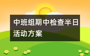 中班組期中檢查半日活動(dòng)方案