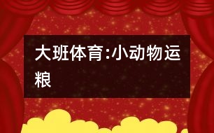 大班體育:小動物運(yùn)糧