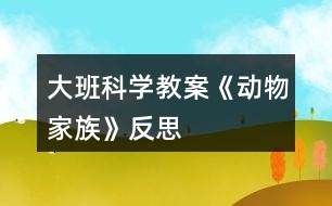 大班科學(xué)教案《動(dòng)物家族》反思