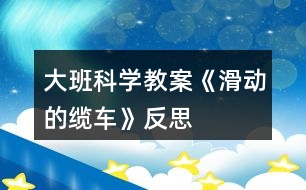 大班科學(xué)教案《滑動的纜車》反思