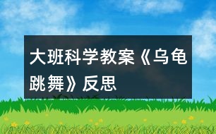 大班科學(xué)教案《“烏龜”跳舞》反思