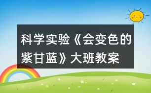 科學(xué)實(shí)驗(yàn)《會(huì)變色的紫甘藍(lán)》大班教案